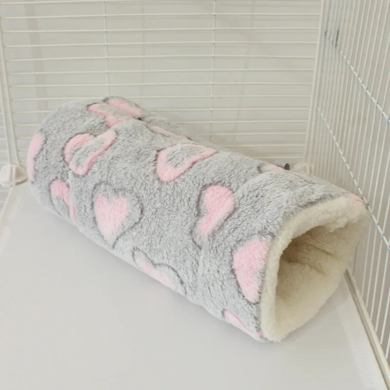 1 Hamster Warm Passage Pet Super Soft Plush Tunnel – 5 Colors