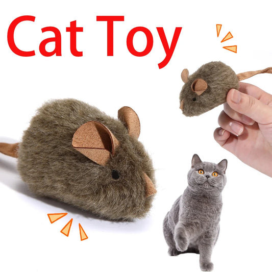Interactive Mouse Plush Cat Chew Toy Squeaky - MyPetDollar.com