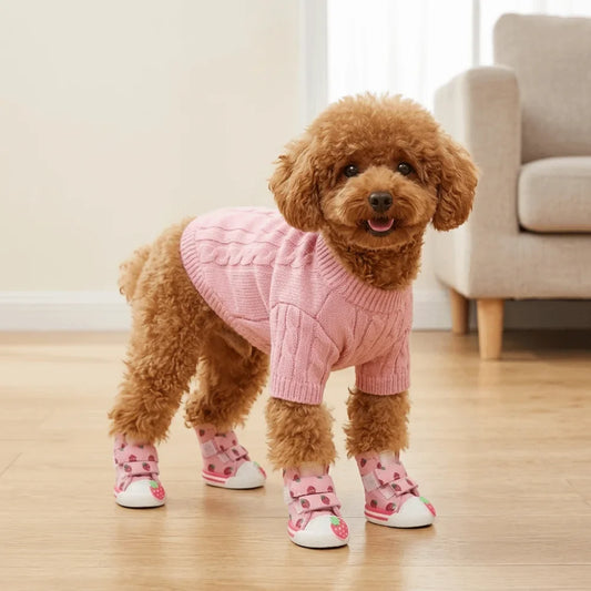 4 Pcs Lightweight Canvas Pet Shoes Anti-slip - MyPetDollar.com