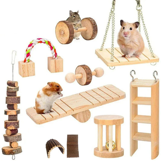 Cute Rabbit Roller Toys Natural Wooden Pine - MyPetDollar.com