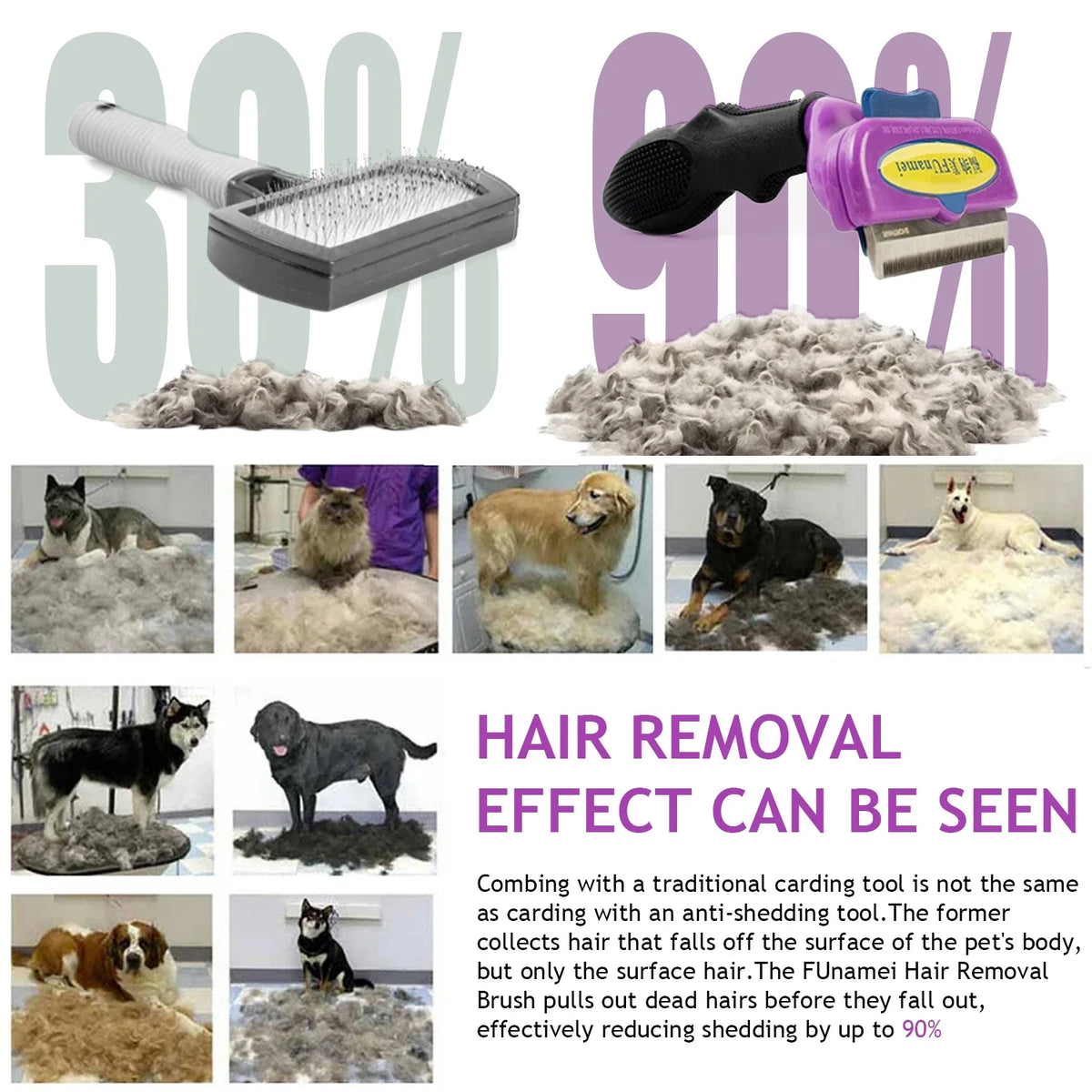 Dog Brush Grooming Accessories Pet Hair - MyPetDollar.com