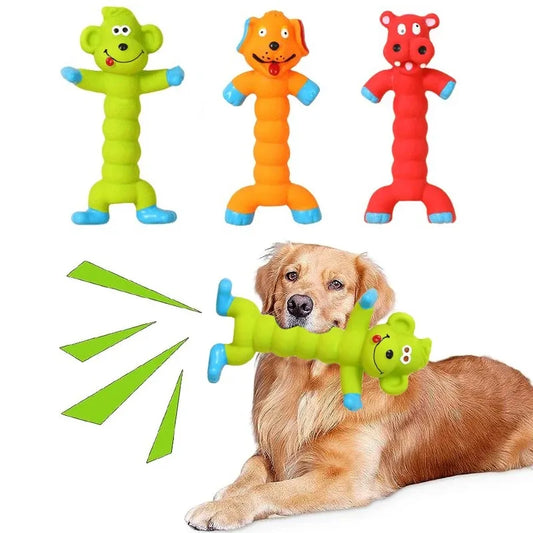Dog Chew Toy Monkey Hippo Shaped Rubber Pet - MyPetDollar.com