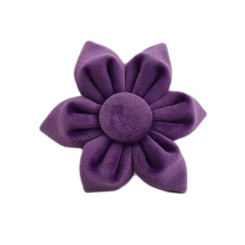 Purple Velvet Dog Collar And Leash Set For - MyPetDollar.com