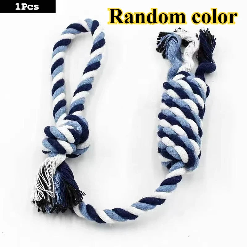 Durable Braided Cotton Rope Dog Chew Toys – 10 Colors
