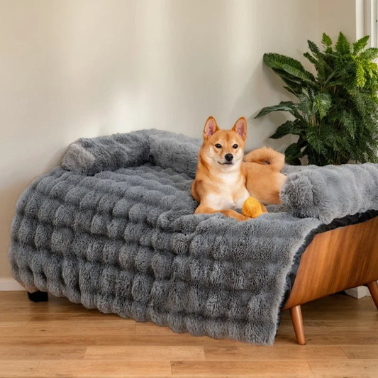 Fluffy Plush Pet Dog Bed Sofa For Large Dogs - MyPetDollar.com