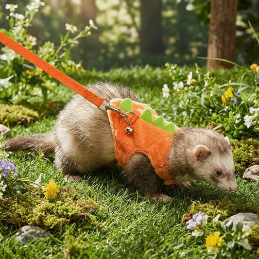 Adjustable Ferret Vest Harness Dinosaur - MyPetDollar.com