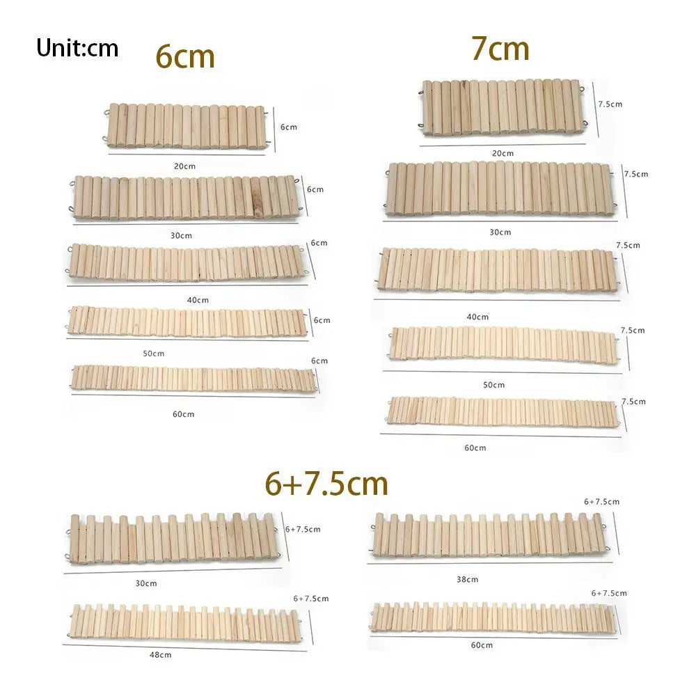 Bendable Hamster Climbing Ladder Wooden - MyPetDollar.com