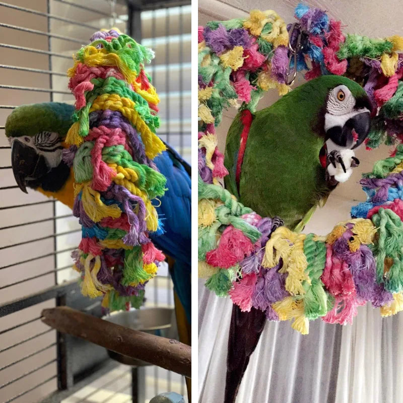 CAITEC Bird Chew Toys Cotton Snuggle Ring - MyPetDollar.com