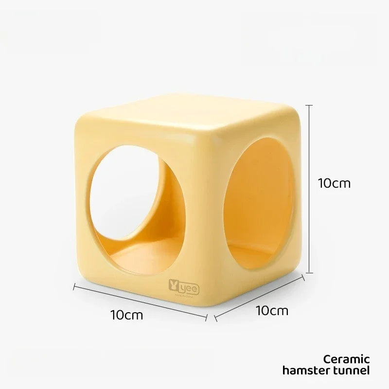 Ceramic Hamster Tunnel Nest Bite Resistant Guinea Pigs for Small Pets