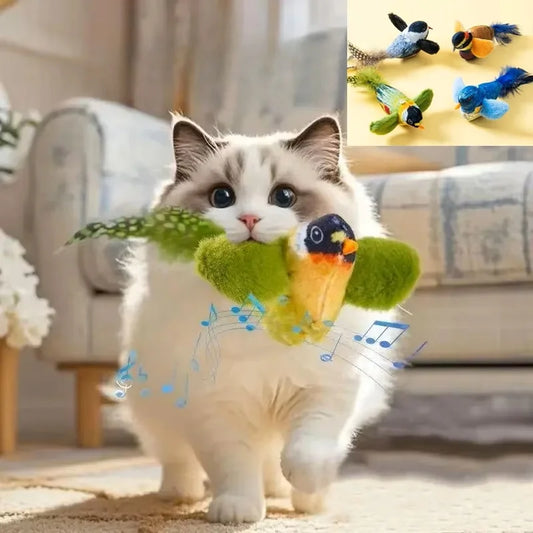 Electric Simulation Bird Interactive Cat Plaything (3 colors)