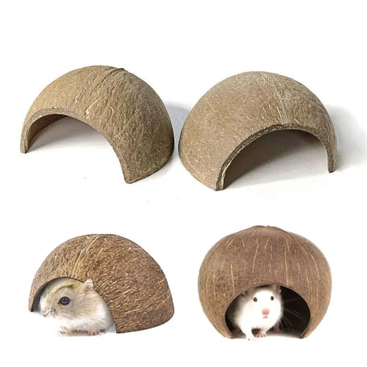 Natural Coconut Shell Coconut Shell Hamster - MyPetDollar.com