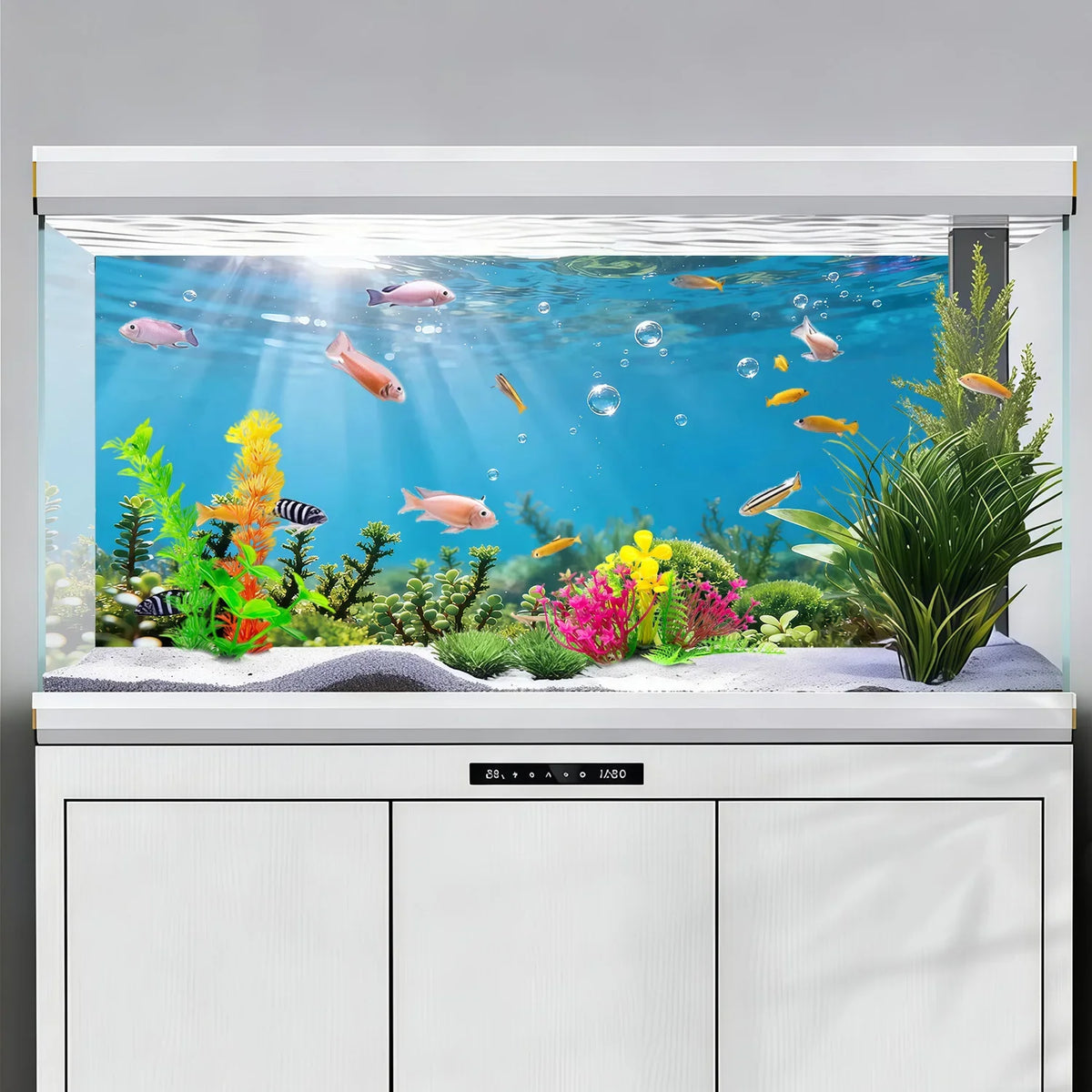 Bubble Oasis, Fish Tank Background Painting, - MyPetDollar.com