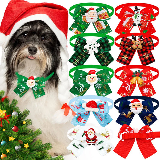 30PCS Christmas Dog Bowties For Dogs - MyPetDollar.com