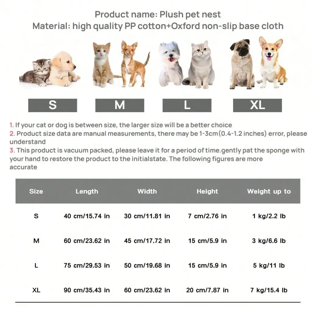 Non-Slip Medium Dog Washable Rectangular Bed