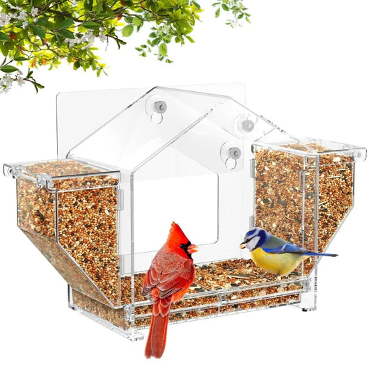 Clear Window Birds Feeder with Suction Cup - MyPetDollar.com