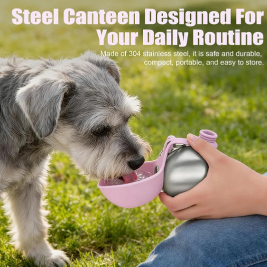 2-in-1 Portable Dog Water Bottle 285ML - MyPetDollar.com
