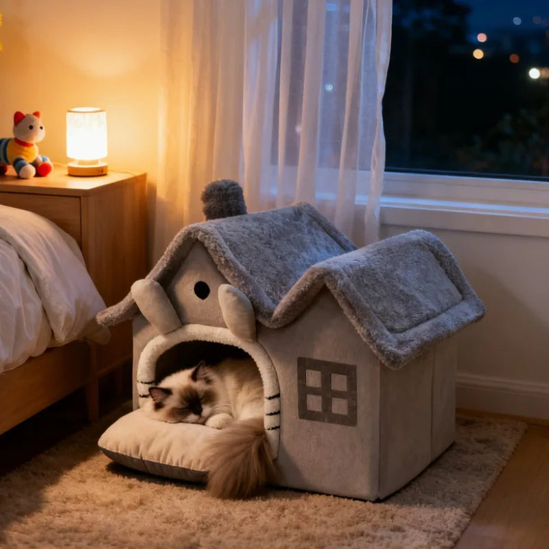 3kgFoldable Puppy House Small Dog Kennel Bed - MyPetDollar.com