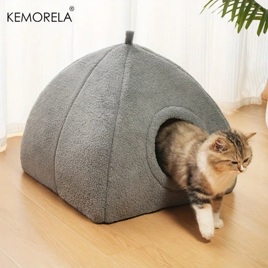 Washable Winter Thickened Indoor Cat Bed (multiple sizes & colors)