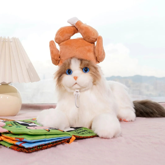 Cute Cat Turkey Hat Funny Hand-made Puppy - MyPetDollar.com