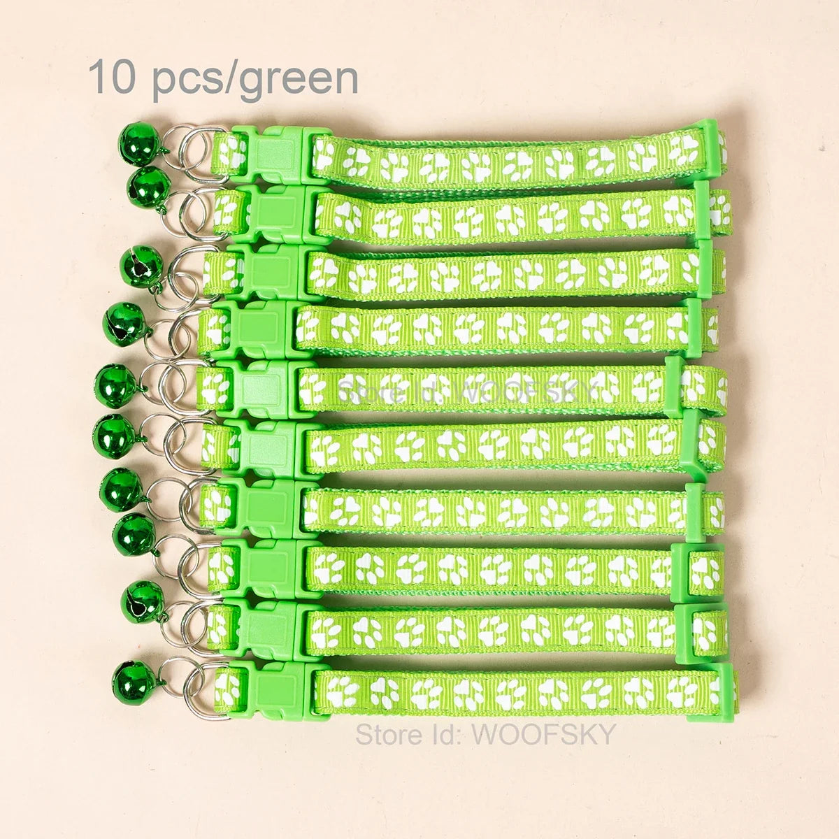 10pcs Colorful Pet Collars with Bell 23 - MyPetDollar.com