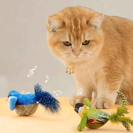 Plush Electric Simulation Bird Interactive Cat Plaything