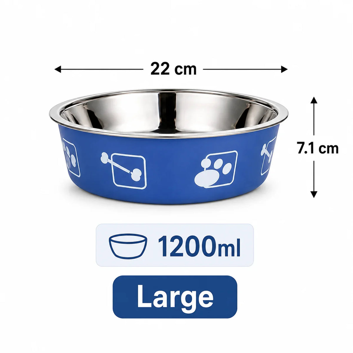 Stainless Steel Pet Bowl Thickened Anti Slip - MyPetDollar.com