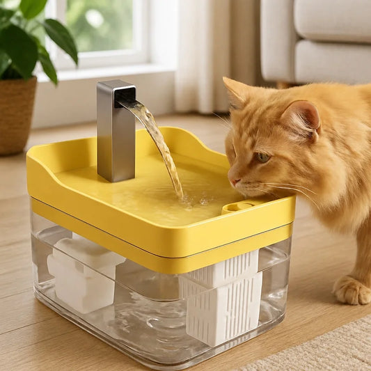 Clear Acrylic Pet Water Fountain for Cats - MyPetDollar.com