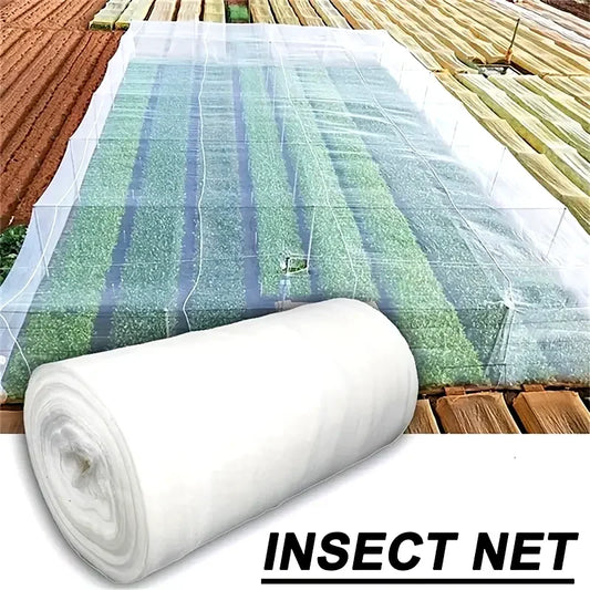 White 60 Meshs Garden Insect Protection Net for Birds