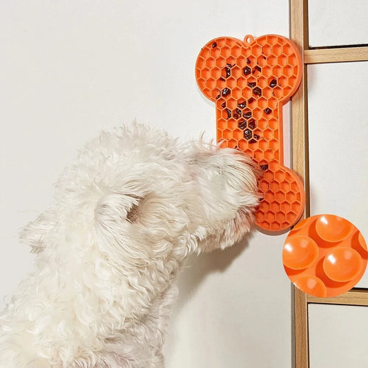 Dog Slow Food Pad Bone Silicone Pet Licking - MyPetDollar.com