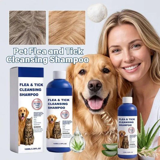 100ML Pet Flea And Tick Cleansing Shampoo - MyPetDollar.com