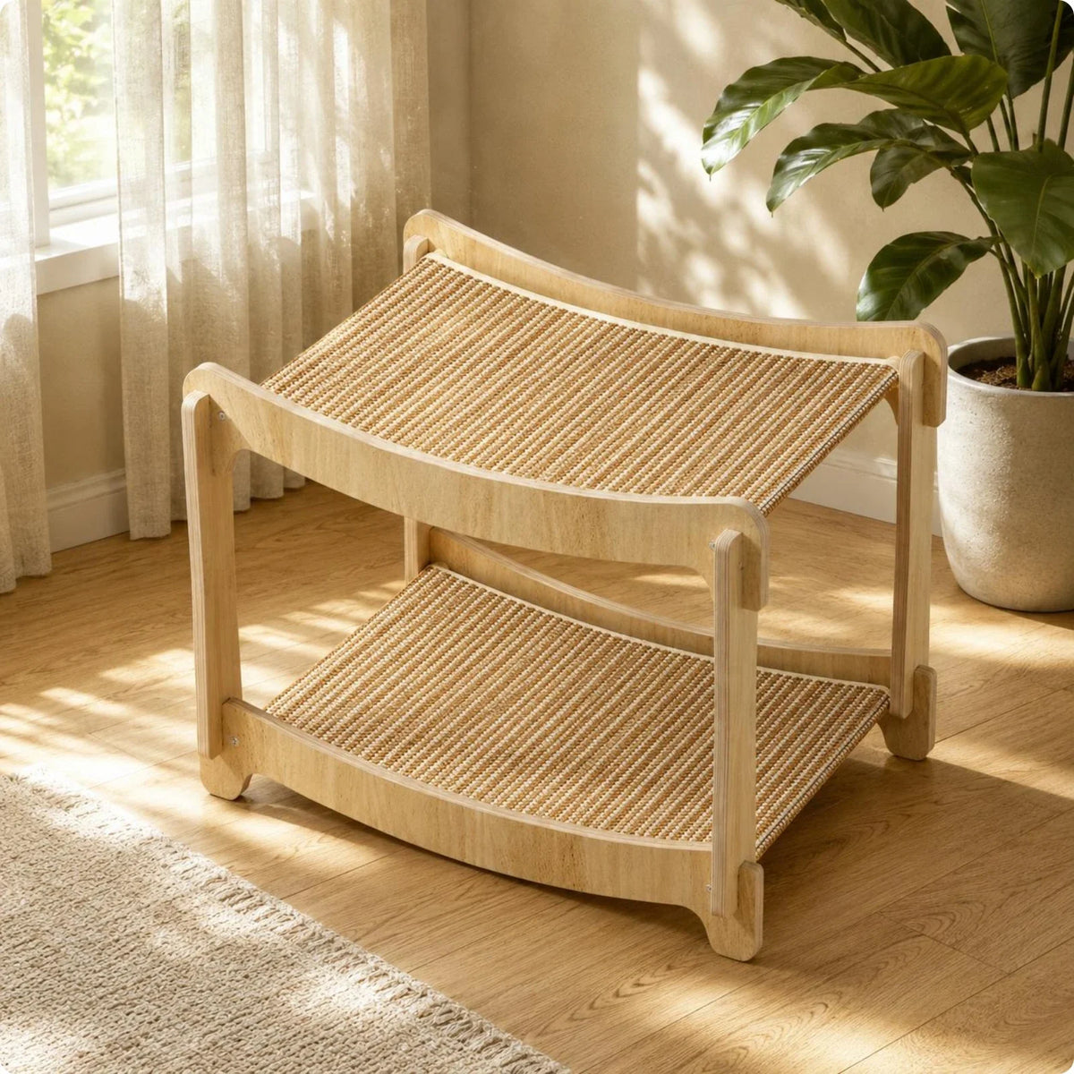 Wood Two-level Pet Bed – 5 Colors