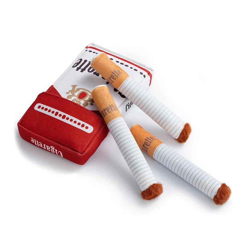 Plush Creative Cigarette Interactive Giggles Dog Toys – 2 Colors