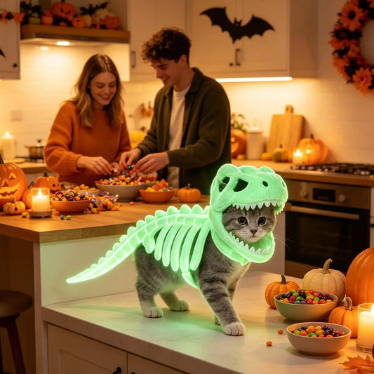 Funny Glow In Dark Dinosaur Skeleton Pet - MyPetDollar.com