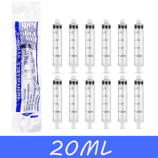10- 20ml Luer Lock Syringe Sterile Without Needle Individually (3 colors)