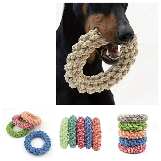 Cotton Rope Dog Toys Chew Bite Resistant Golden Retriever