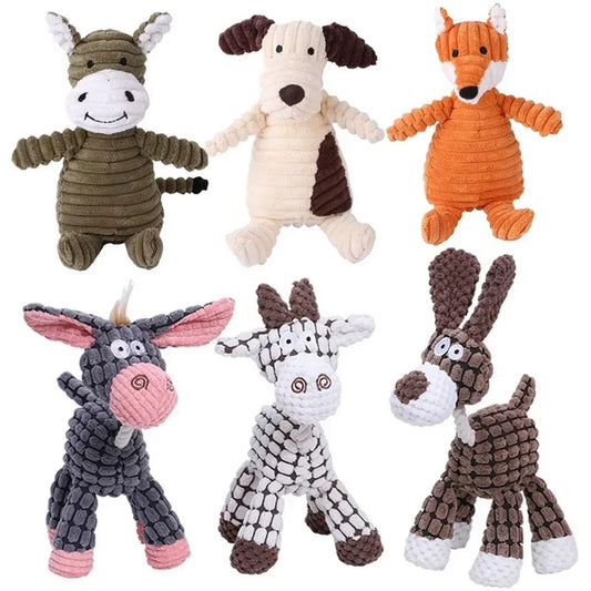 Pet Dog Toys Animal Shape Squeak Plush Funny - MyPetDollar.com