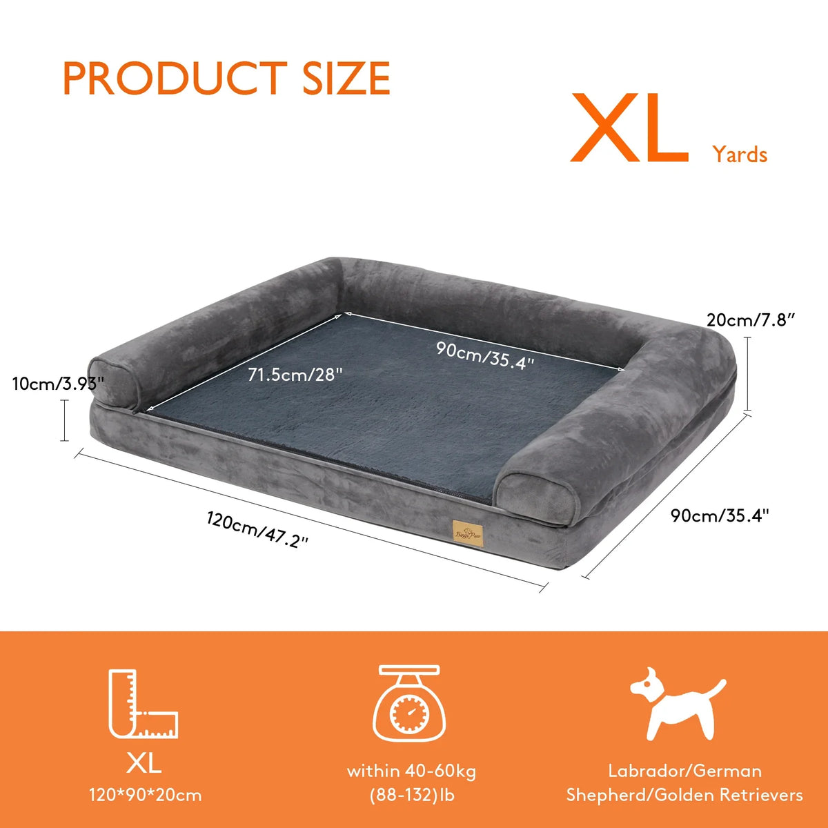 XXL XL Large Calming Dog Bed Orthopedic - MyPetDollar.com