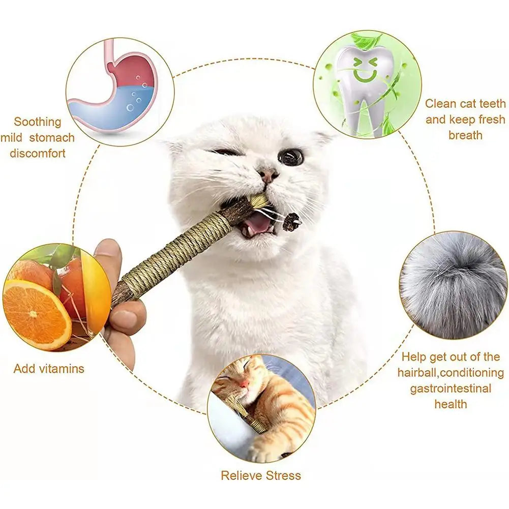Silvervine Cat Chew Stick Natural‑Wood Cats - MyPetDollar.com