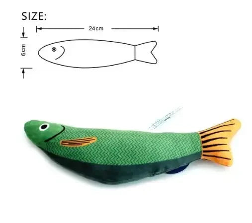 Interactive Cat Toys Fish,teeth Grinding Catnip