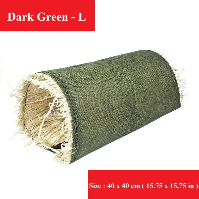 Foldable Small Pet Tunnel Hideout Cotton Linen Rabbit Guinea Pig – 9 Colors