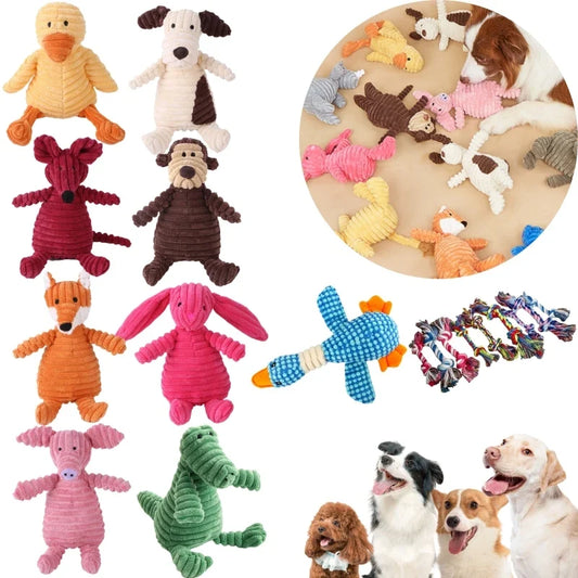 Corduroy Dog Toys Animal Plush Toys for Dog - MyPetDollar.com