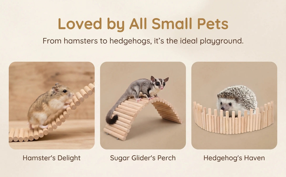 Hamster Wooden Climbing Ladder Cage Fence - MyPetDollar.com
