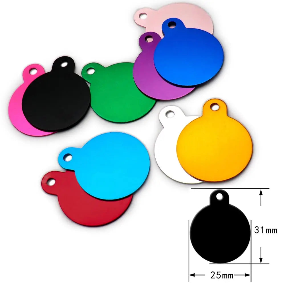 Random Mix 100pcs Aluminum Blank ID Tag - MyPetDollar.com