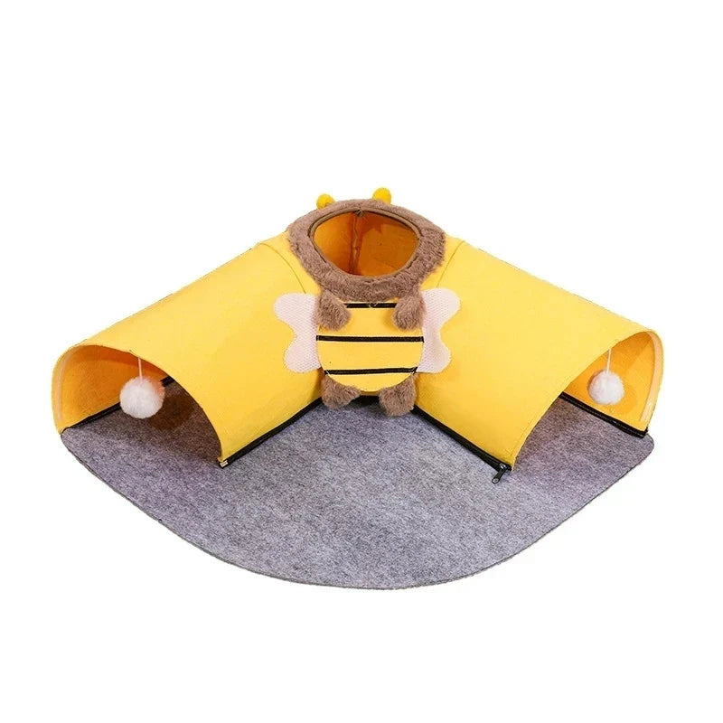 Felt Cat Toys Collapsible Cat Tunnels with - MyPetDollar.com