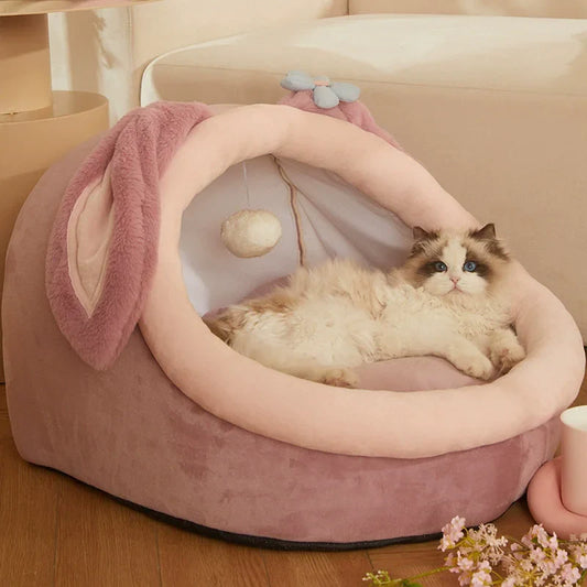 Cat Pad Bed Rabbit Ears Soft Warm Pet Basket - MyPetDollar.com