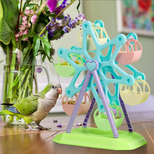 Bird Toys Foraging Wheel Parrot Snacks Food Feeder