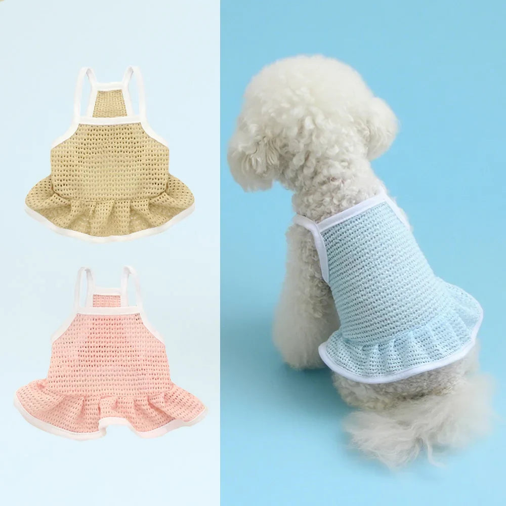 Pet Dress Mesh Breathable Cool Strap Skirt - MyPetDollar.com