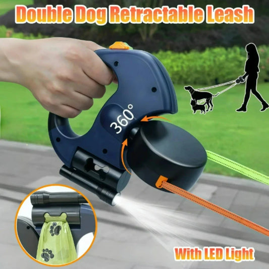 Auto Retractable Double-Ended Dog Leash 3m - MyPetDollar.com