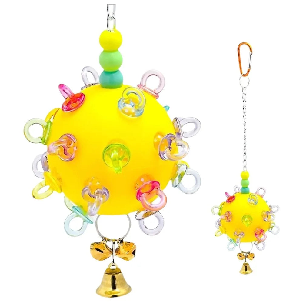 Plastic Parrot Chewing with Bell Bite Resistant Hanging