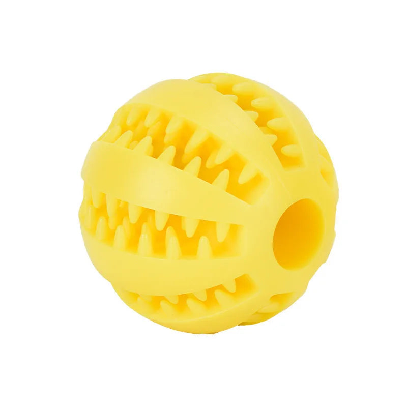 Rubber Treat‑Dispensing Dog Ball Toy Durable - MyPetDollar.com
